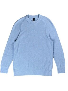Lululemon Textured Knit Crewneck Sweater Heathered Crater Blue XS